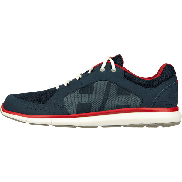 2026 Helly Hansen Hombres Ahiga V4 Hydropower Zapatos De Vela - Navy / Rojo Bandera