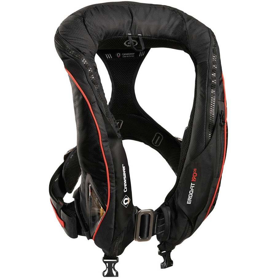 2025 Crewsaver Ergofit 190N Offshore Hammar Lifejacket Harness Light Hood 9125BKHP