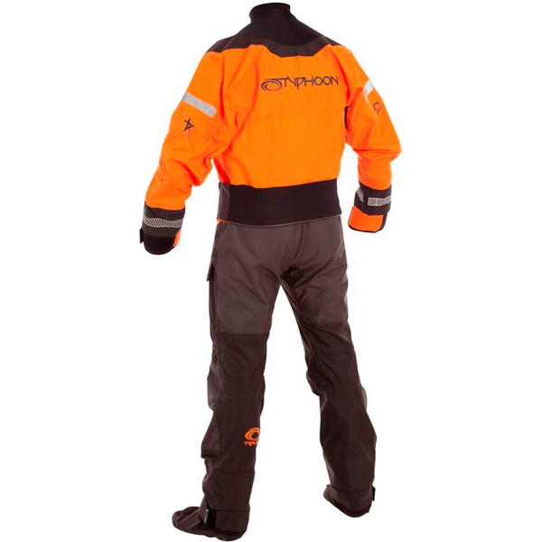 2017 Typhoon Multisport Bisagra Drysuit + Con postal Naranja / Negro Traje Sólo 100152