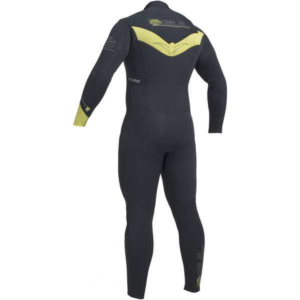 2020 Gul Response Fx 5/4mm Chest Zip Gbs Traje De Neopreno Negro / Lima Re1242-b1