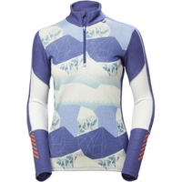 Ladies HH Lifa 1/2 Cremallera Merino Crew Base Layer Lavender