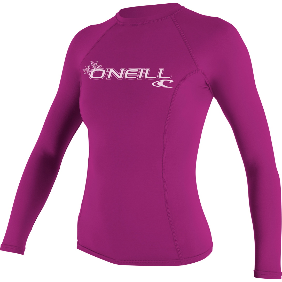 2026 O'neill Básico De Mujer Skins Manga Larga Crew Lycra Vest 3549 - Rosa Zorro