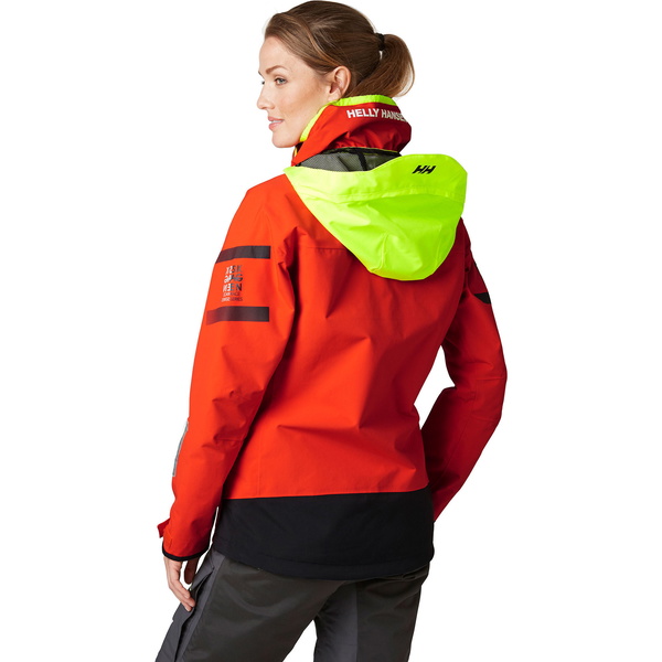 2021 Helly Hansen Conjunto Combinado De Chaqueta Y Pantalón De Navegación En Alta Mar Skagen Para Mujer - Cherry Tomato / Ebony