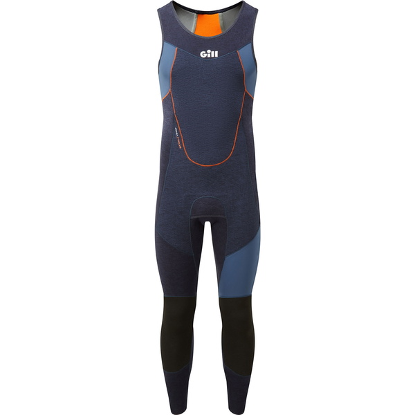 Gill Hombres Race Firecell 3.5mm Neoprene Combinación Neopreno Skiff RS16 - Dark Denim / Orange