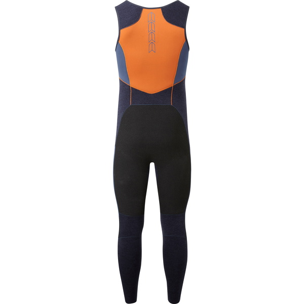 Gill Hombres Race Firecell 3.5mm Neoprene Combinación Neopreno Skiff RS16 - Dark Denim / Orange