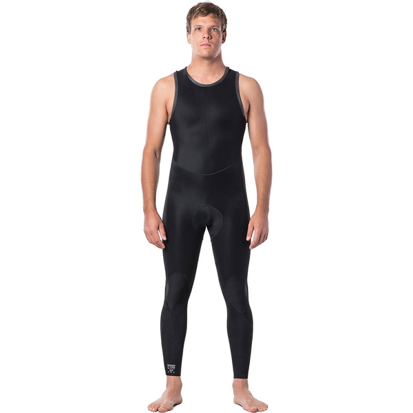 2026 Rip Curl Hombres Dawn Patrol 1.5mm Back Zip Long John Neopreno WSM9IM - Black
