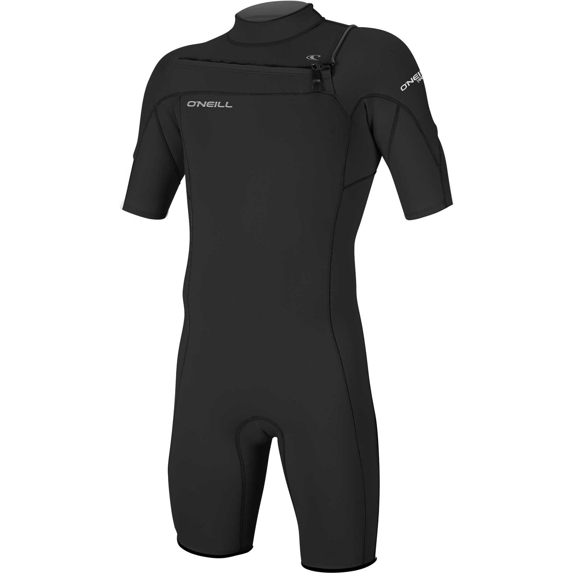 2026 O'Neill Hombres Hammer 2mm Chest Zip Shorty Neopreno 4927 - Black