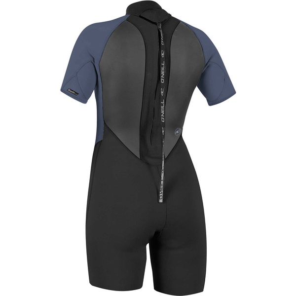 2025 O'Neill Mujer Reactor II 2mm Back Zip Shorty Neopreno 5043 - Black / Mist