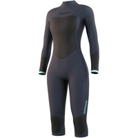 Mujer Brand 3/2mm Manga Larga Pierna Corta Back Zip Neopreno