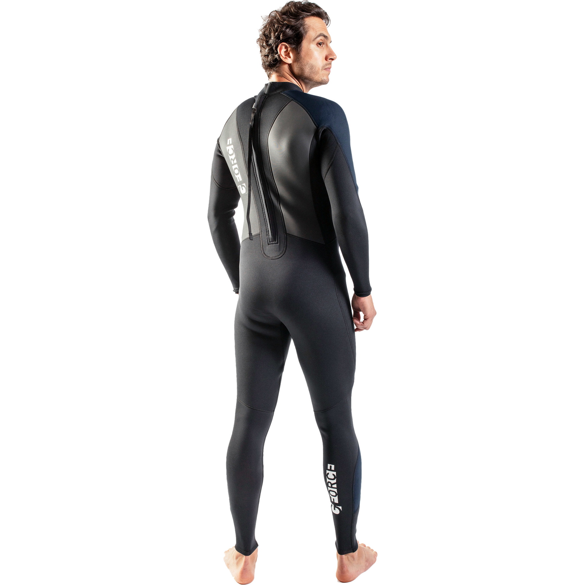 2026 Gul Hombres G-Force 3mm Back Zip Flatlock Neopreno GF1305-B7 - Black / Navy