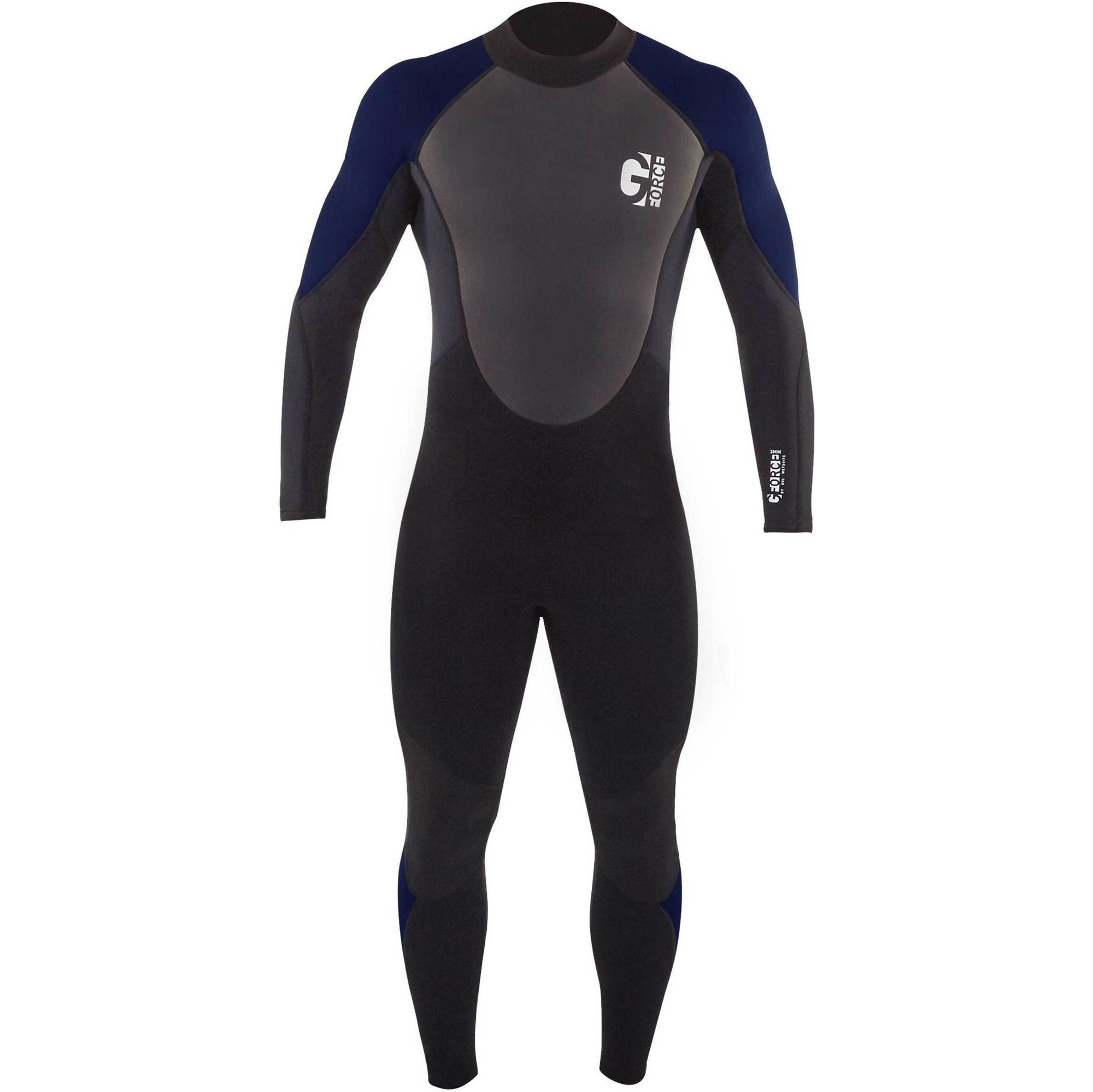 2026 Gul Hombres G-Force 3mm Back Zip Flatlock Neopreno GF1305-B7 - Black / Navy
