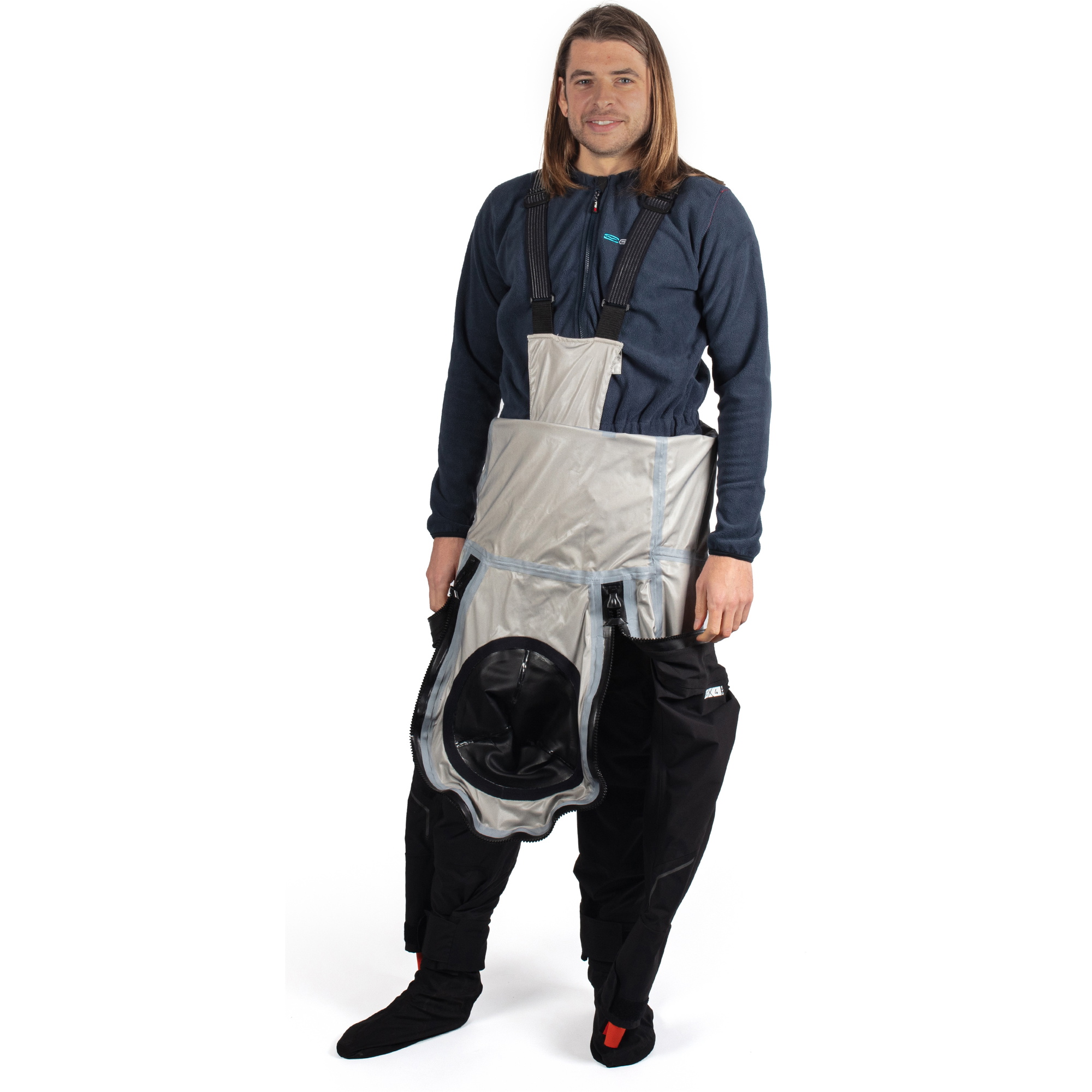 Gul Hombres Code Zero Traje De Buceo Elástico Con Cremallera En U GM0368-B9 - Black