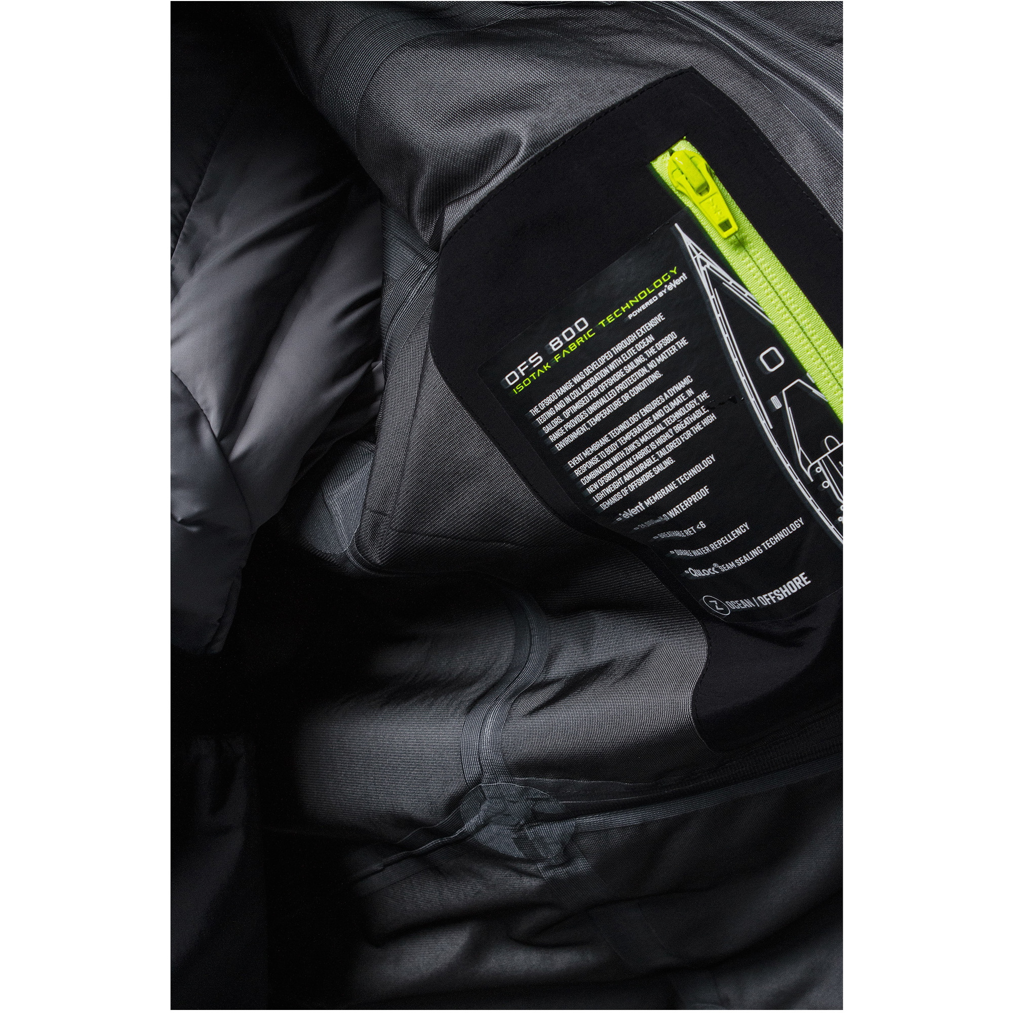 2026 Zhik Unisex OFS800 Chaqueta De Vela Offshore JKT-0860-U-BLK - Black