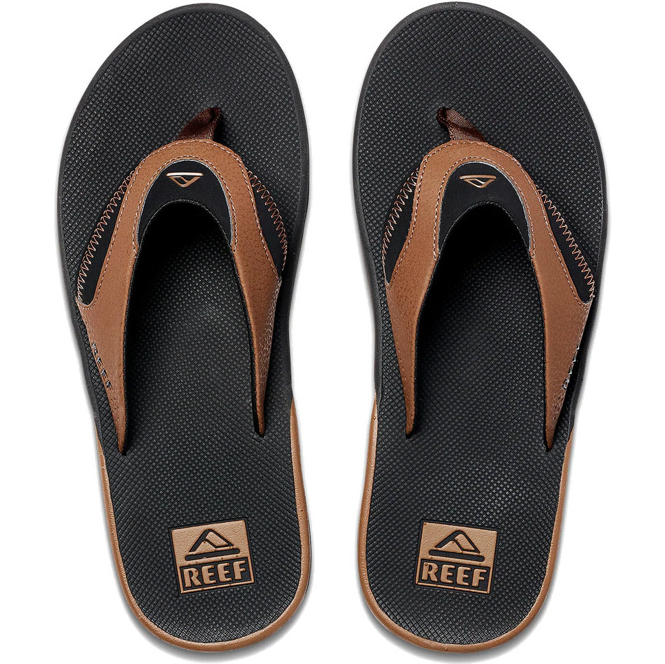 Chanclas Fanning Para Hombre 2026 Reef Ci8102 - Negro / Bronceado