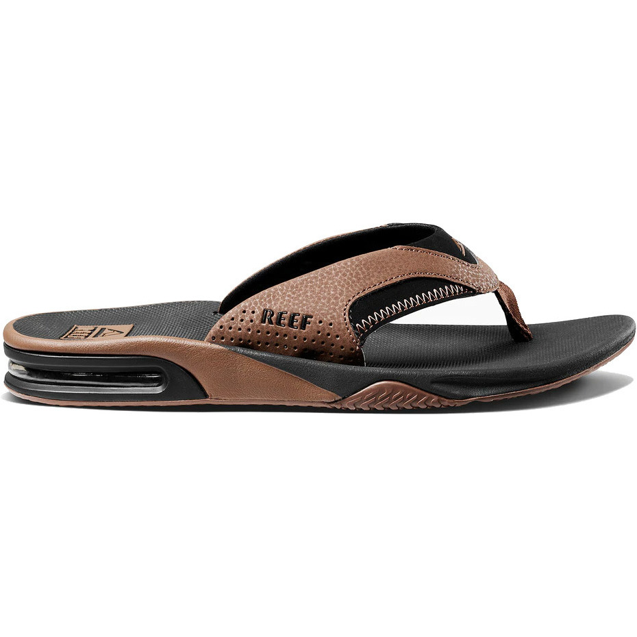 Chanclas Fanning Para Hombre 2026 Reef Ci8102 - Negro / Bronceado