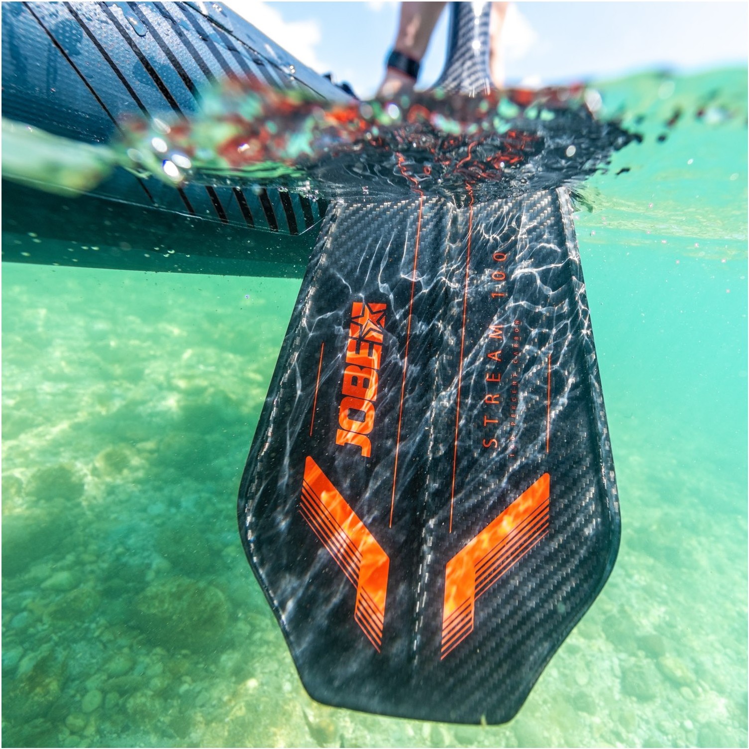 2026 Jobe Stream Carbon 100 Sup Pala 3 Piezas 486723007 - Naranja