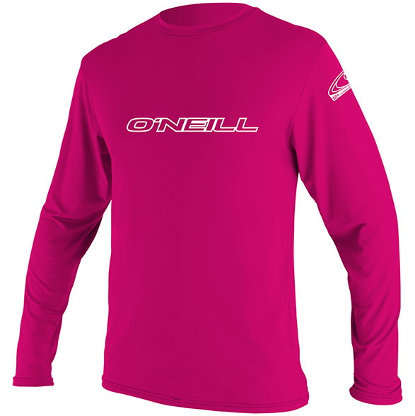 2026 O'Neill Youth Basic Skins Long Sleeve Rash Tee 4341 - Watermelon