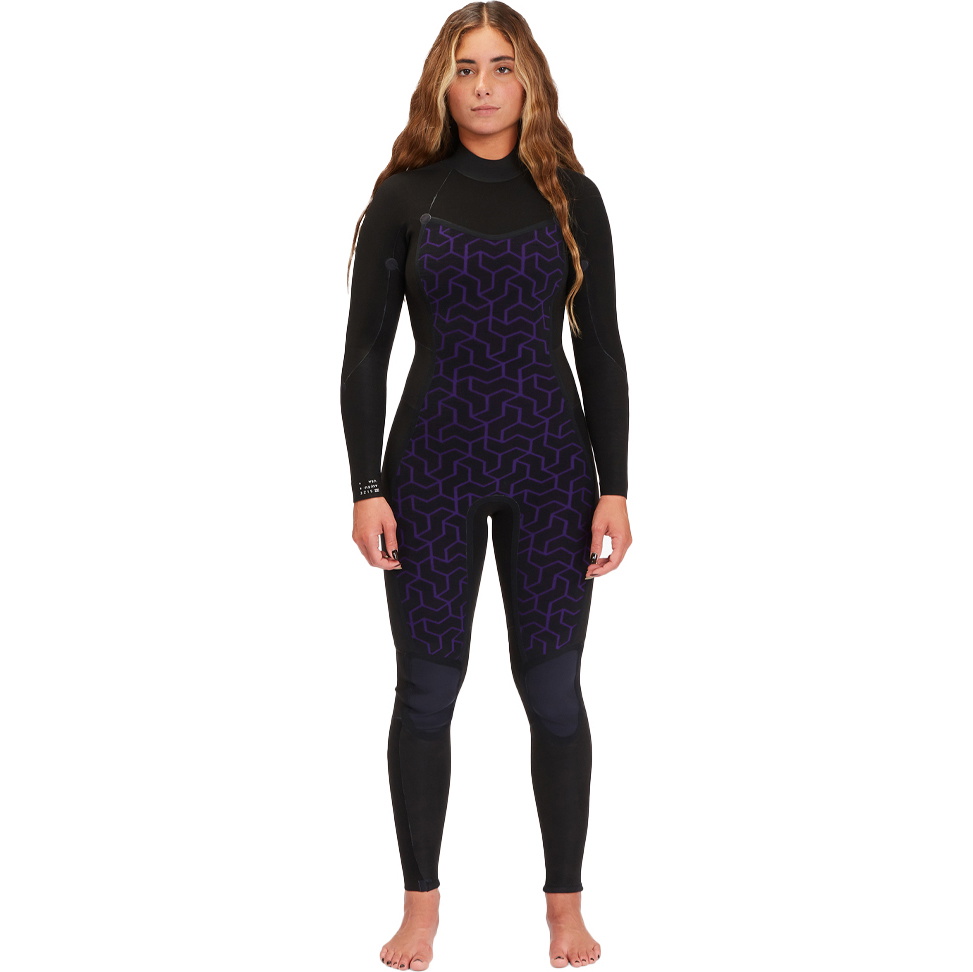 2025 Billabong Mujer Synergy 5/4mm Back Zip Neopreno ABJW100134 - Wild Black