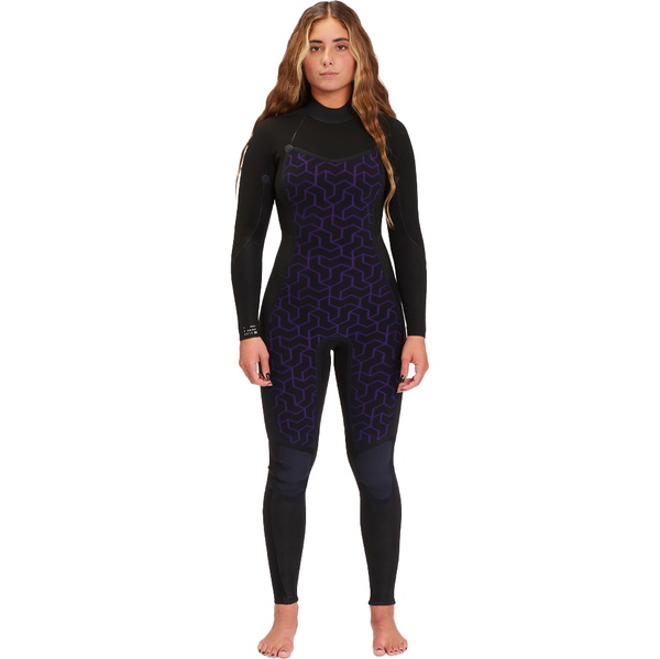 2025 Billabong Mujer Synergy 5/4mm Back Zip Neopreno ABJW100134 - Wild Black