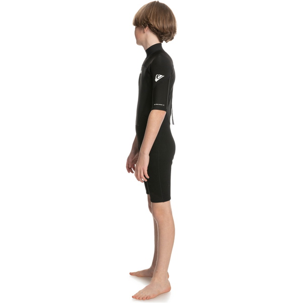 2025 Quiksilver Chicos Prologue 2mm Back Zip Shorty Neopreno EQBW503021 - Black