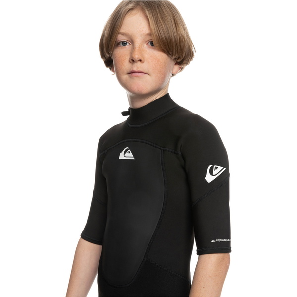 2025 Quiksilver Chicos Prologue 2mm Back Zip Shorty Neopreno EQBW503021 - Black