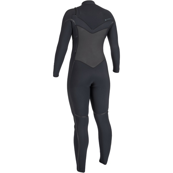 2025 O'Neill Mujer Psycho Tech 5/4+mm Chest Zip Neopreno 5547 - Black