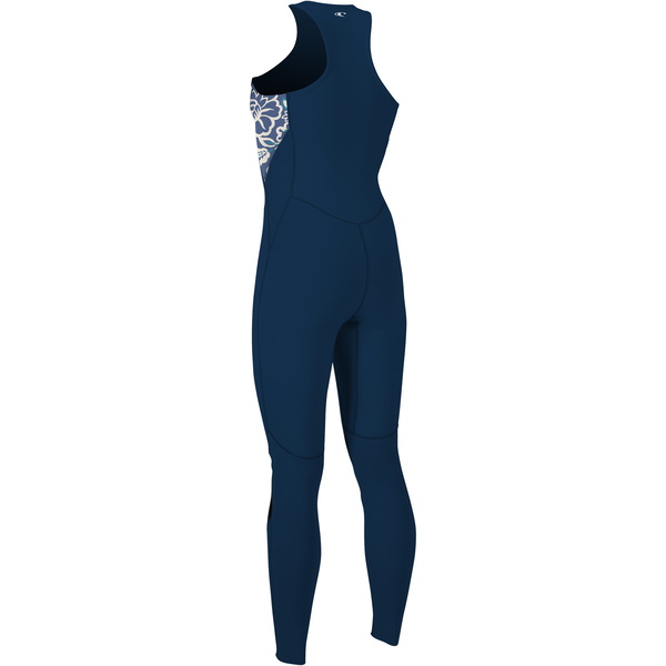 2024 O'Neill Women Bahia 1.5mm Front Zip Long Jane Neopreno 4860 - French Navy / Crisflor