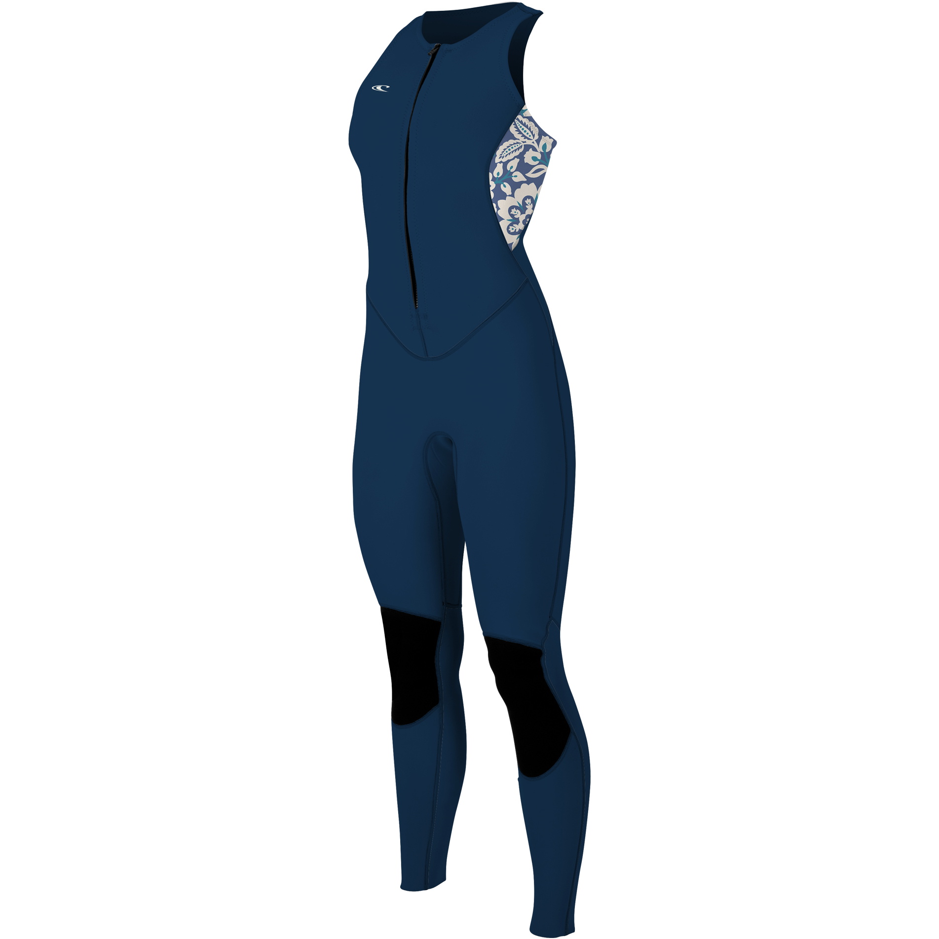 2024 O'Neill Women Bahia 1.5mm Front Zip Long Jane Neopreno 4860 - French Navy / Crisflor
