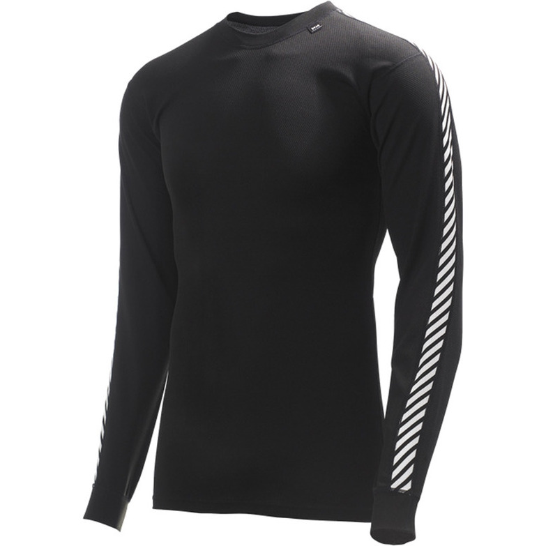 2026 Helly Hansen Lifa Stripe Crew Cuello Camiseta Interior 48800 - Black