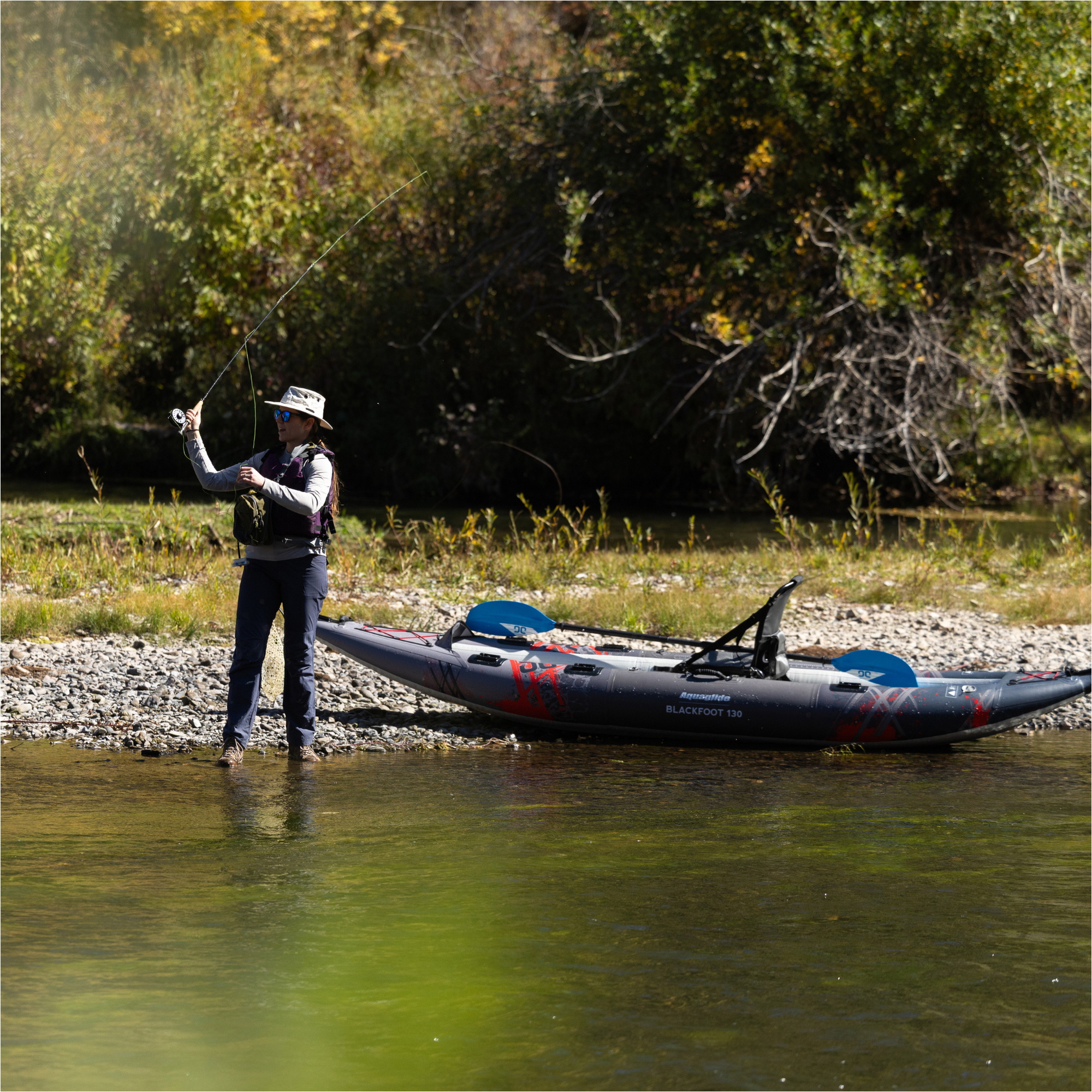2026 Aquaglide Blackfoot Angler 130 XF Kayak Para 1 Persona AG-K-BFXT ...
