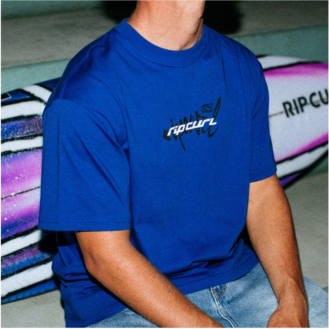 2026 Rip Curl Hombres Camiseta Inner Visions Blast Over 0XNMTE - Electric Cobalt