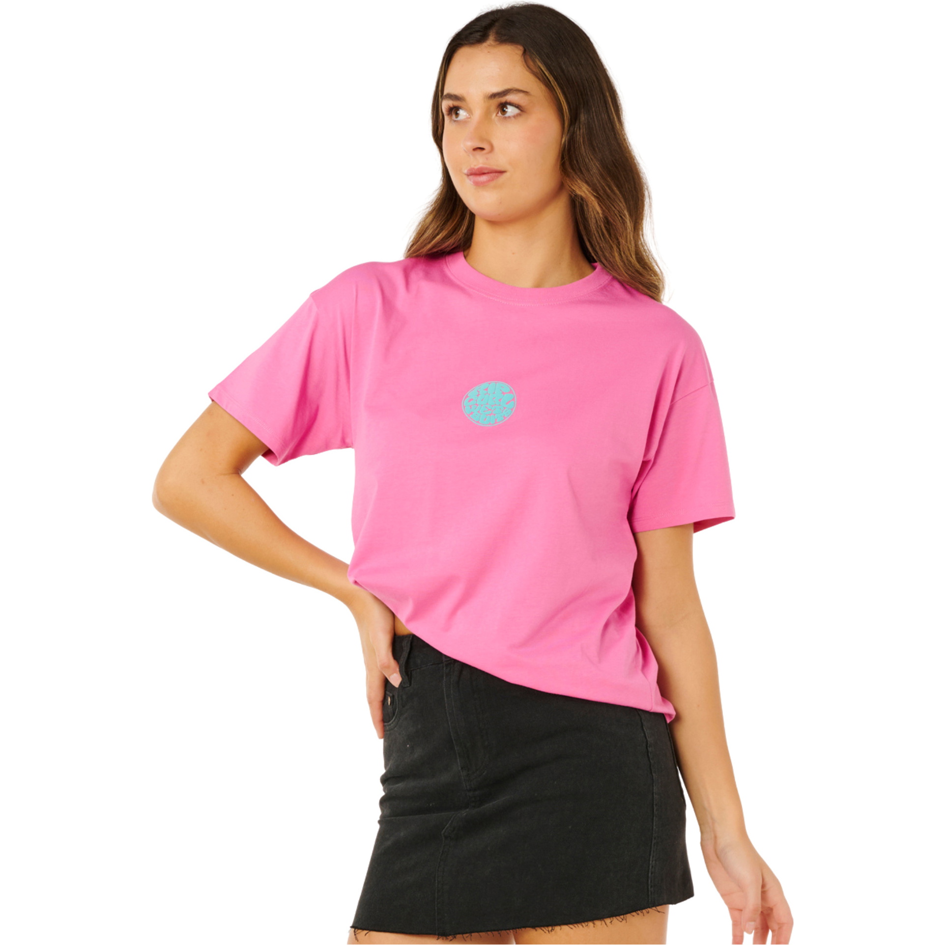 2026 Rip Curl Mujer Camiseta Relajada Icons Of Surf 0EGWTE - Super Pink ...