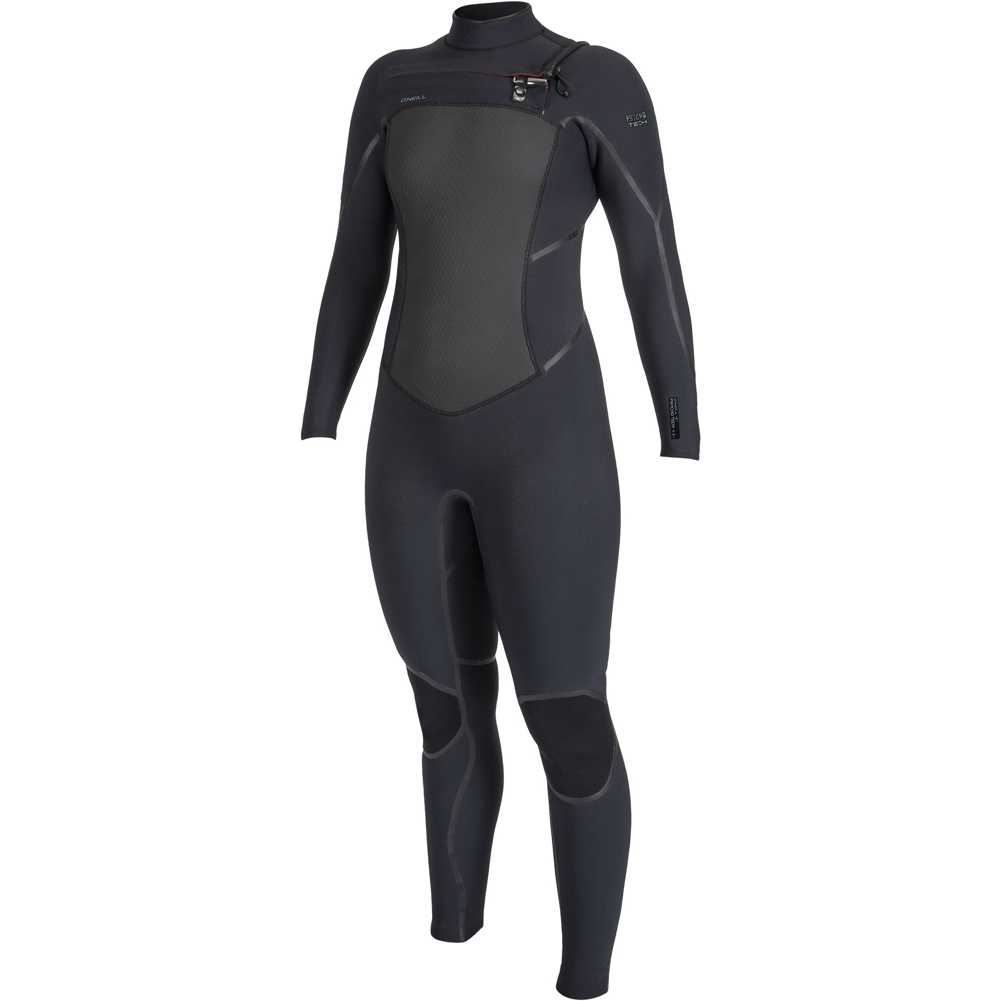 2025 O'Neill Mujer Psycho Tech 5/4+mm Chest Zip Neopreno 5547 - Black