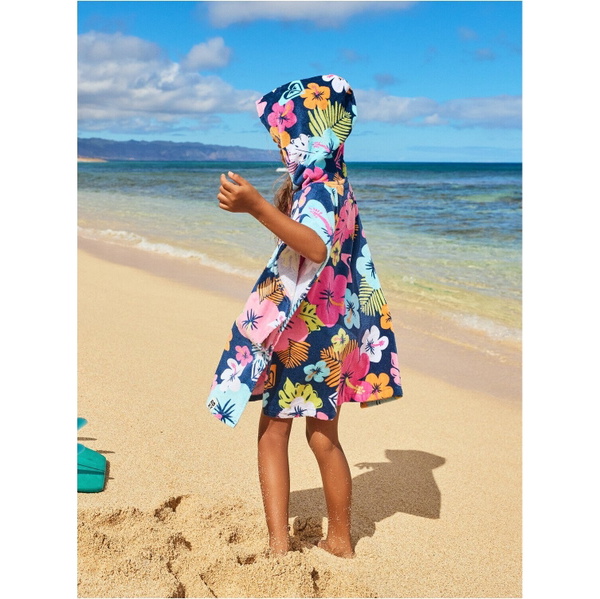 2026 Roxy Junior Toalla Con Capucha Estampada Stay Magical ERLAA03064 - Mood Indigo Morning Flowers Tw