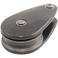 Classic Dinghy Block Solo Cojinete Liso Negro A278rb