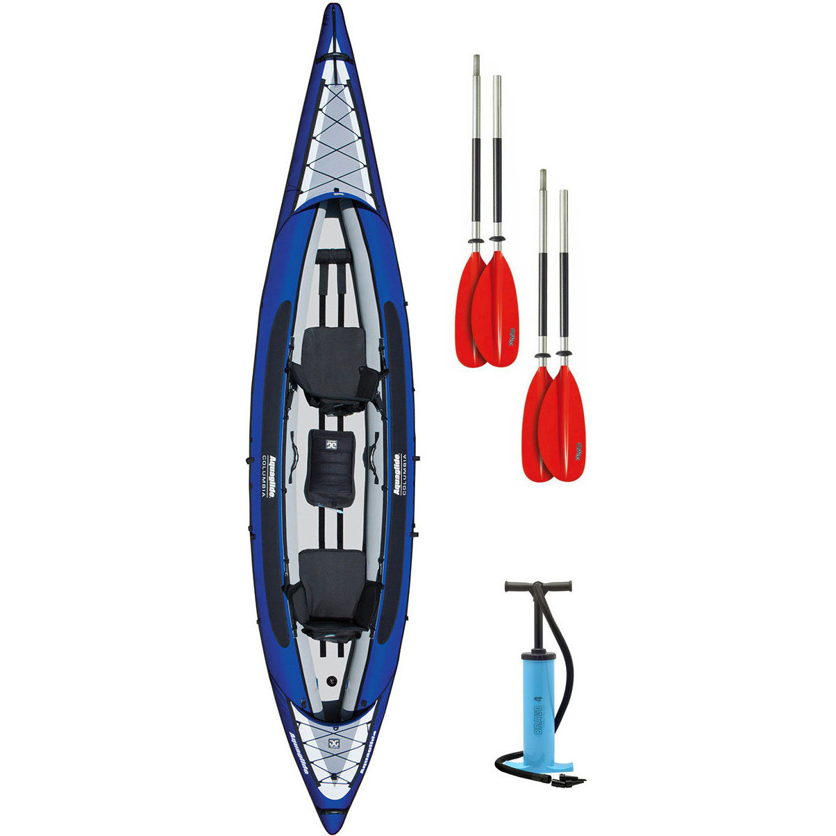 2026 Aquaglide Columbia XP Tandem kayak XL + 2 + BOMBA DE PALETAS GRATIS
