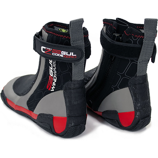 2019 Gul Cz Windward Pro Bota De Neopreno De Punta Redonda Con Cremallera De 5mm Negro / Gris Bo1279 A8