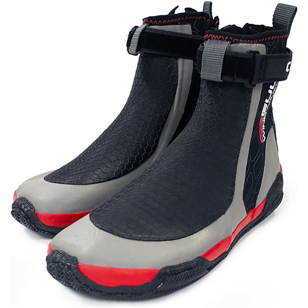 2019 Gul Cz Windward Pro Bota De Neopreno De Punta Redonda Con Cremallera De 5mm Negro / Gris Bo1279 A8