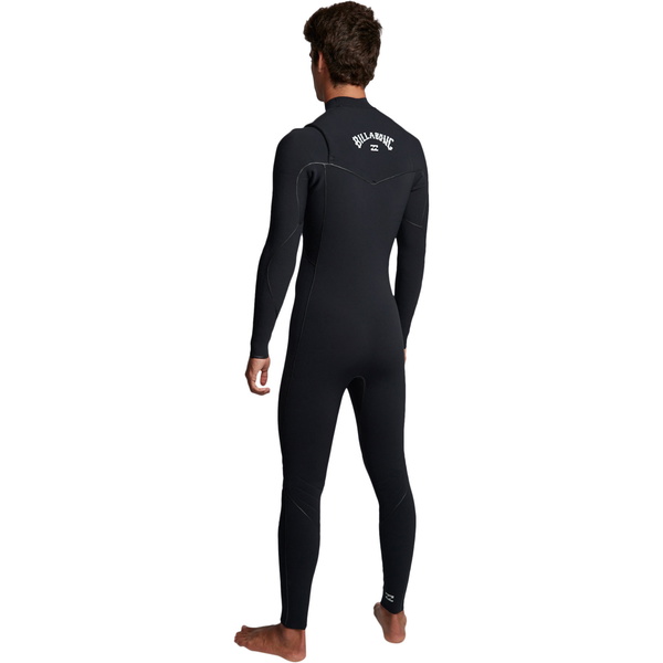 2019 Billabong Hombres Furnace Ultra 4/3mm Traje De Neopreno Con Chest Zip Negro Q44m02