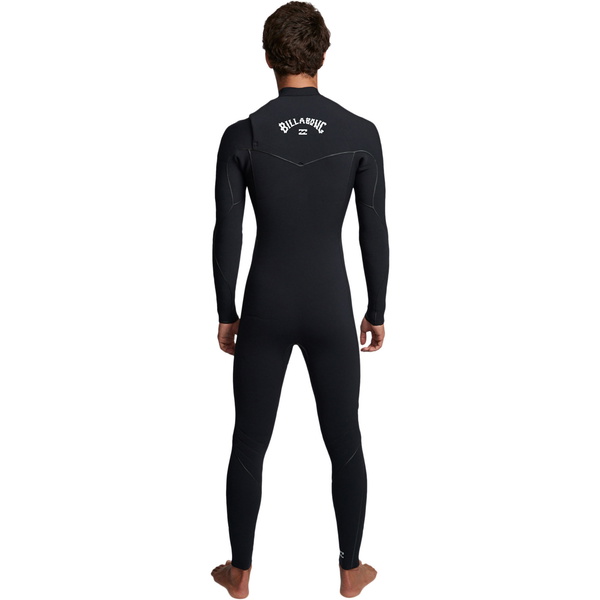 2019 Billabong Hombres Furnace Ultra 4/3mm Traje De Neopreno Con Chest Zip Negro Q44m02