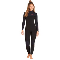 De Las Mujeres Furnace Borrador De Carbono 5/4mm Chest Zip Traje Negro