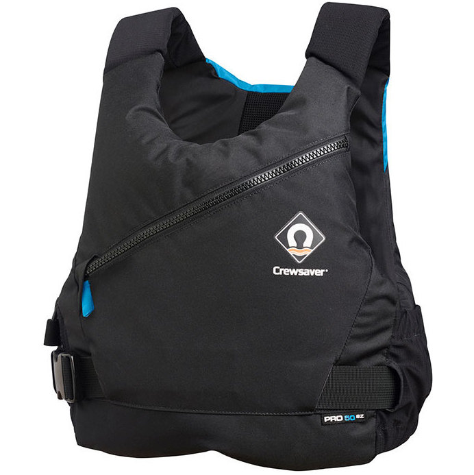 2025 Crewsaver Junior Pro 50N Ayuda A La Flotabilidad Con Cremallera Lateral Black / Azul 2620J