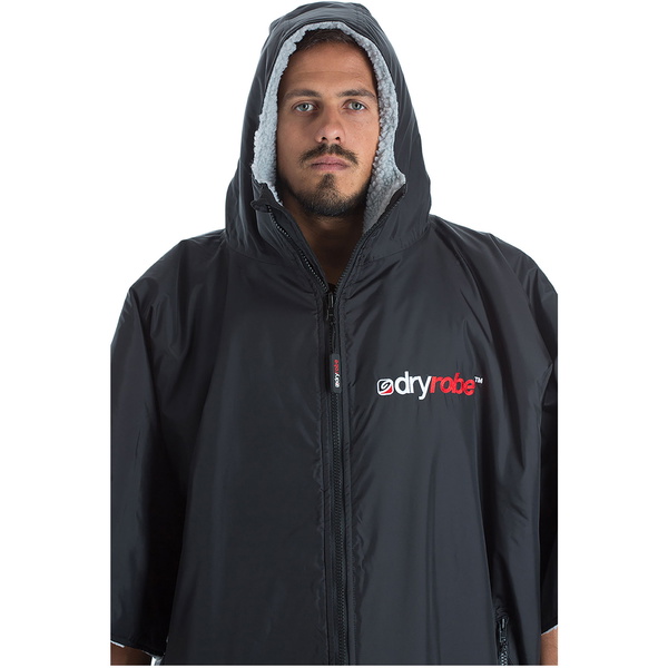 2023 Dryrobe Advance Short Sleeve Changing Robe DR100 - Black / Grey
