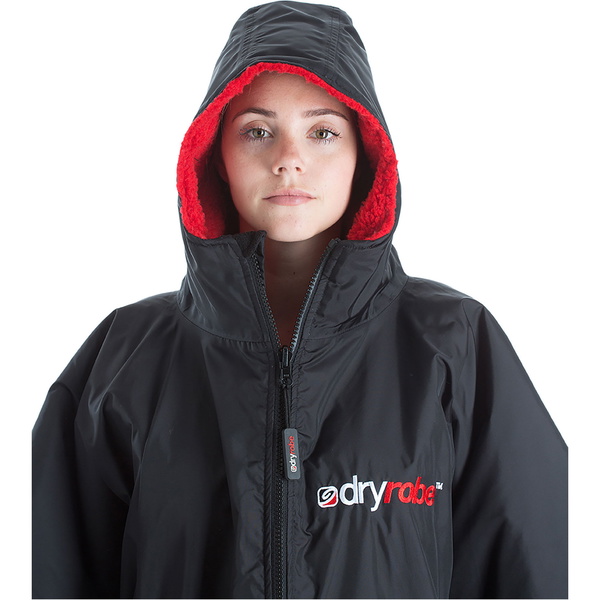 Dryrobe Advance Cambio De Manga Corta Robe DR100 - Black / Rojo