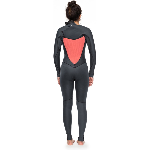 Roxy Womens Syncro Plus 4 / 3mm Chest Zip LFS Wetsuit BLACK ERJW103030