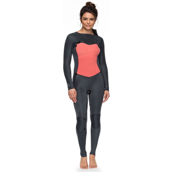 Roxy Womens Syncro Plus 4 / 3mm Chest Zip LFS Wetsuit BLACK ERJW103030