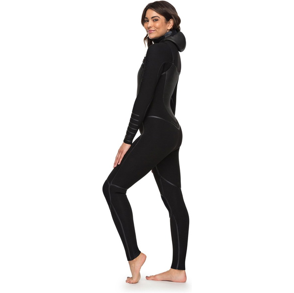 Traje De Neopreno Con Capucha Y Chest Zip Mujer Roxy Syncro Plus 5/4 5/4/3mm Negro Erjw203002