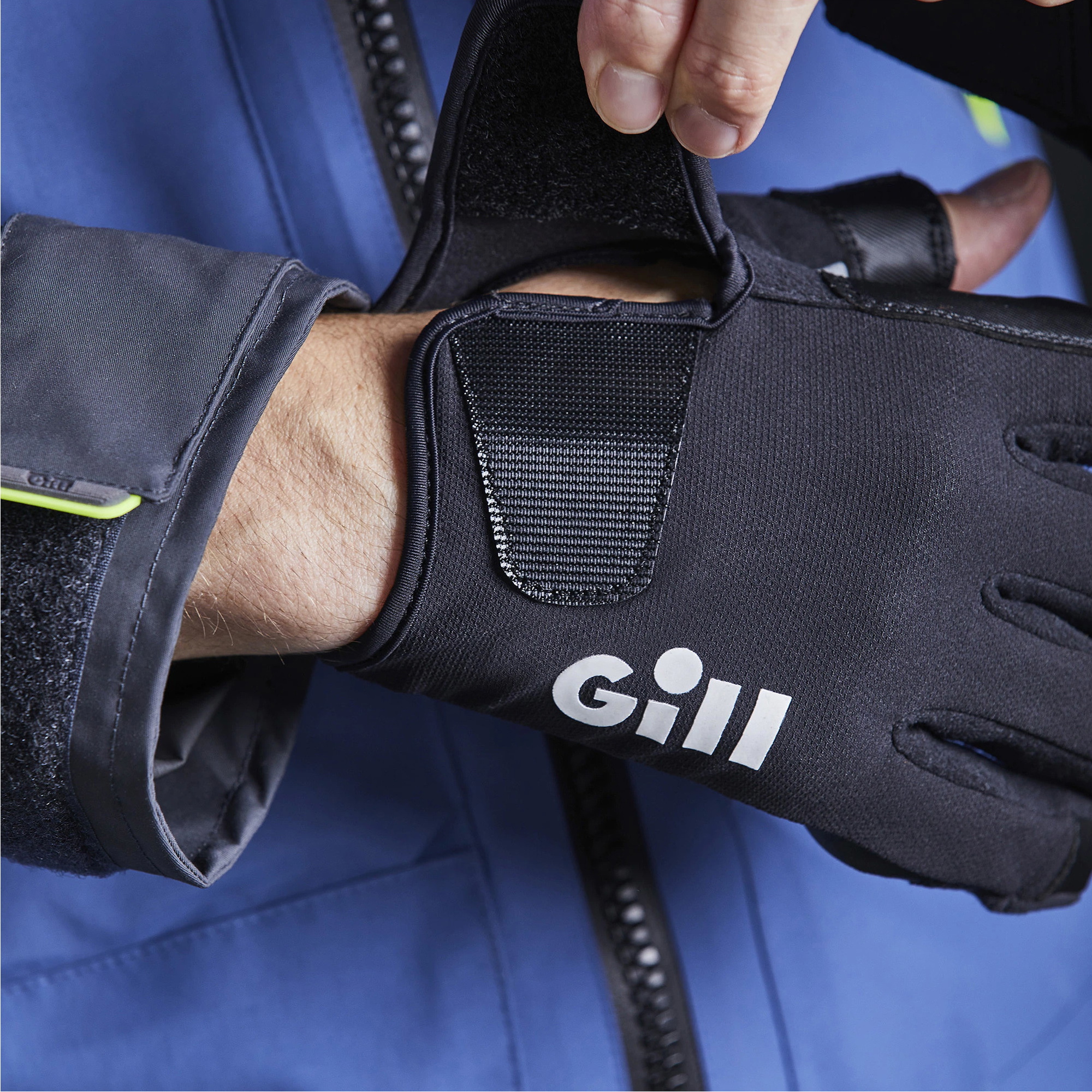 Guantes De Vela De Dedos Cortos Y Largos Campeonato Doble Paquete Gill - Negro
