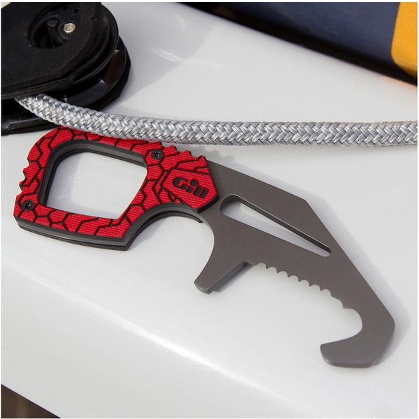 Herramienta De Rescue Arnés Gill 2022 - Llave De Grillete + Cuchillo Titanio Mt008 Rojo