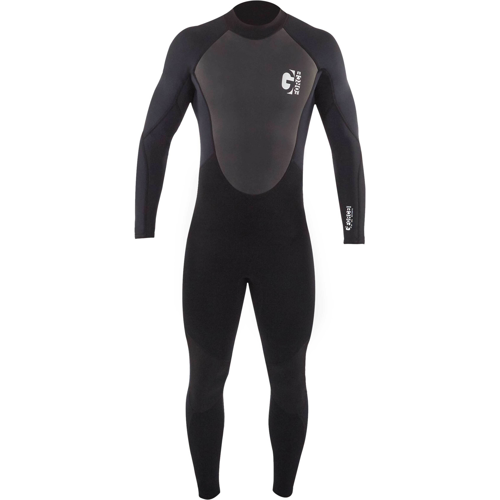 2026 Gul Junior G-Force 3mm Back Zip Flatlock Neopreno GF1307-B7 - Black